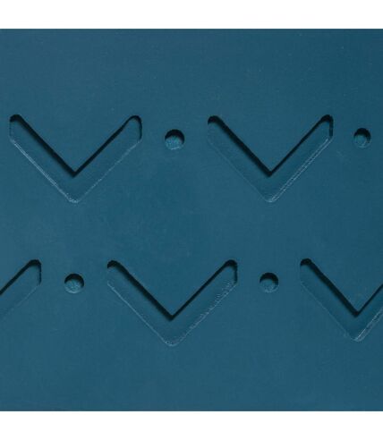 Table d'appoint coffre scandi Shiro - Diam. 38 x H. 45 cm - Bleu émeraude
