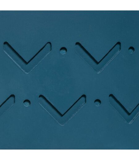 Table d'appoint coffre scandi Shiro - Diam. 38 x H. 45 cm - Bleu émeraude