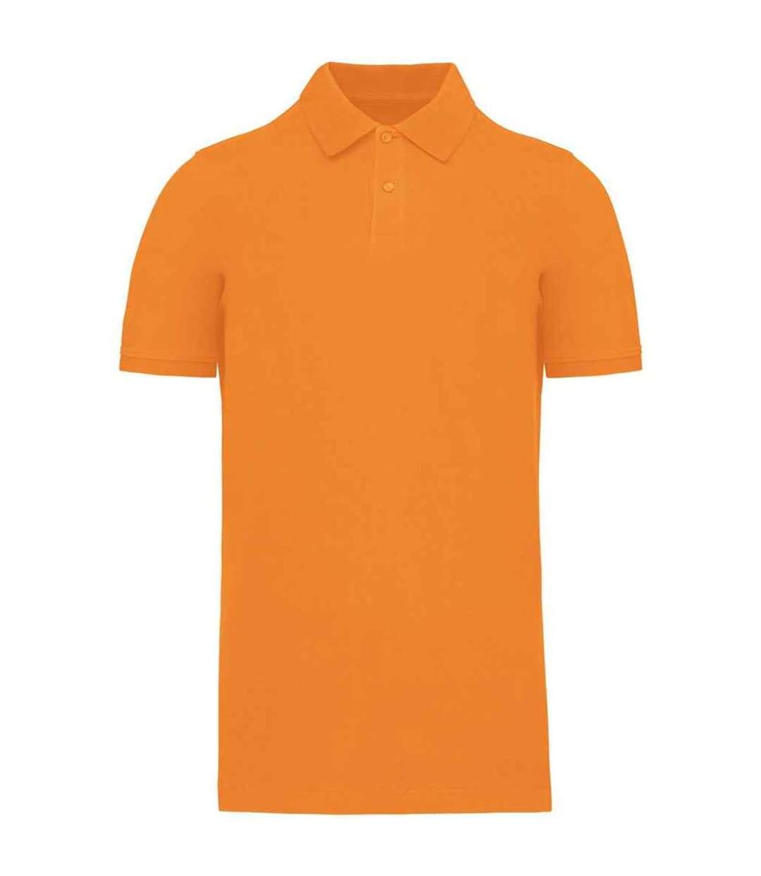 Mens pique organic polo shirt orange Kariban-1