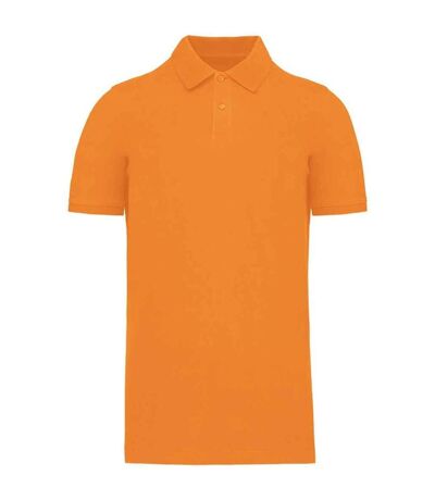 Mens pique organic polo shirt orange Kariban