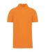 Mens pique organic polo shirt orange Kariban-1