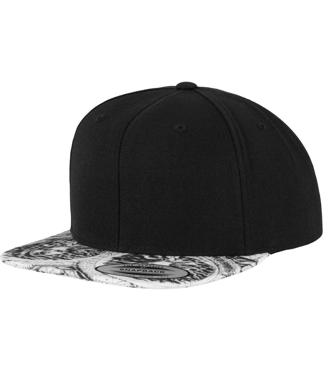 Casquette Ajustable Motif/style Roi Soleil Noir Blanc Flexfit-1