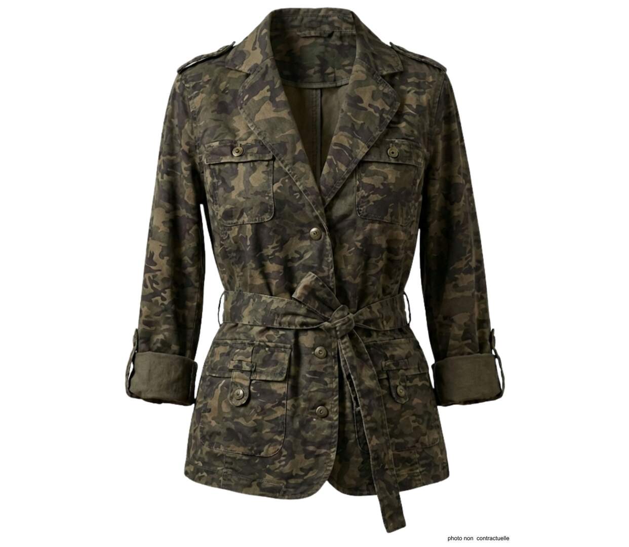 Veste Saharienne Femme Malice1 Motif Camouflage-2