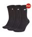 Chaussettes Tous Les Jours Adulte Noir Nike-1