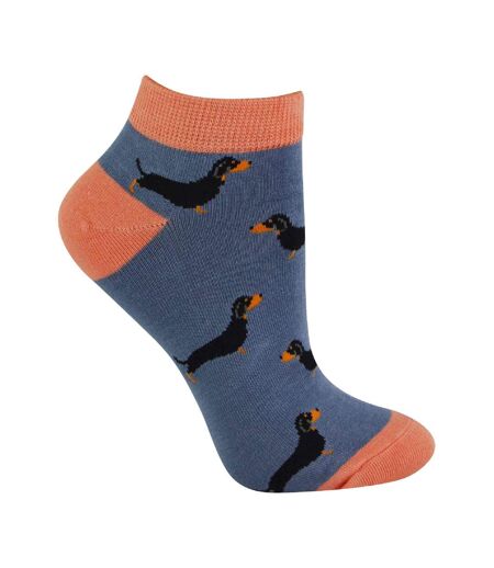 1 Pack Ladies Novelty Animal Themed Bamboo Trainer Socks