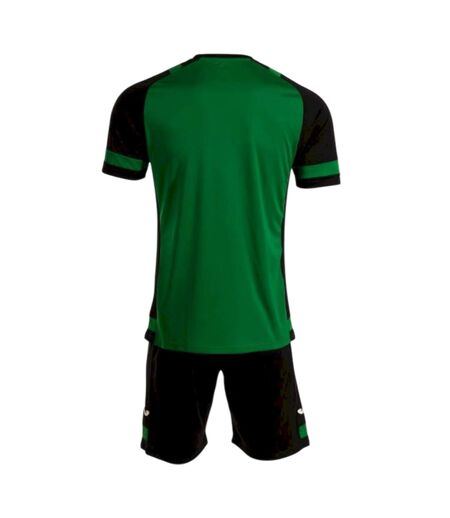 Mens Regular Football Kit Set Black Green Joma