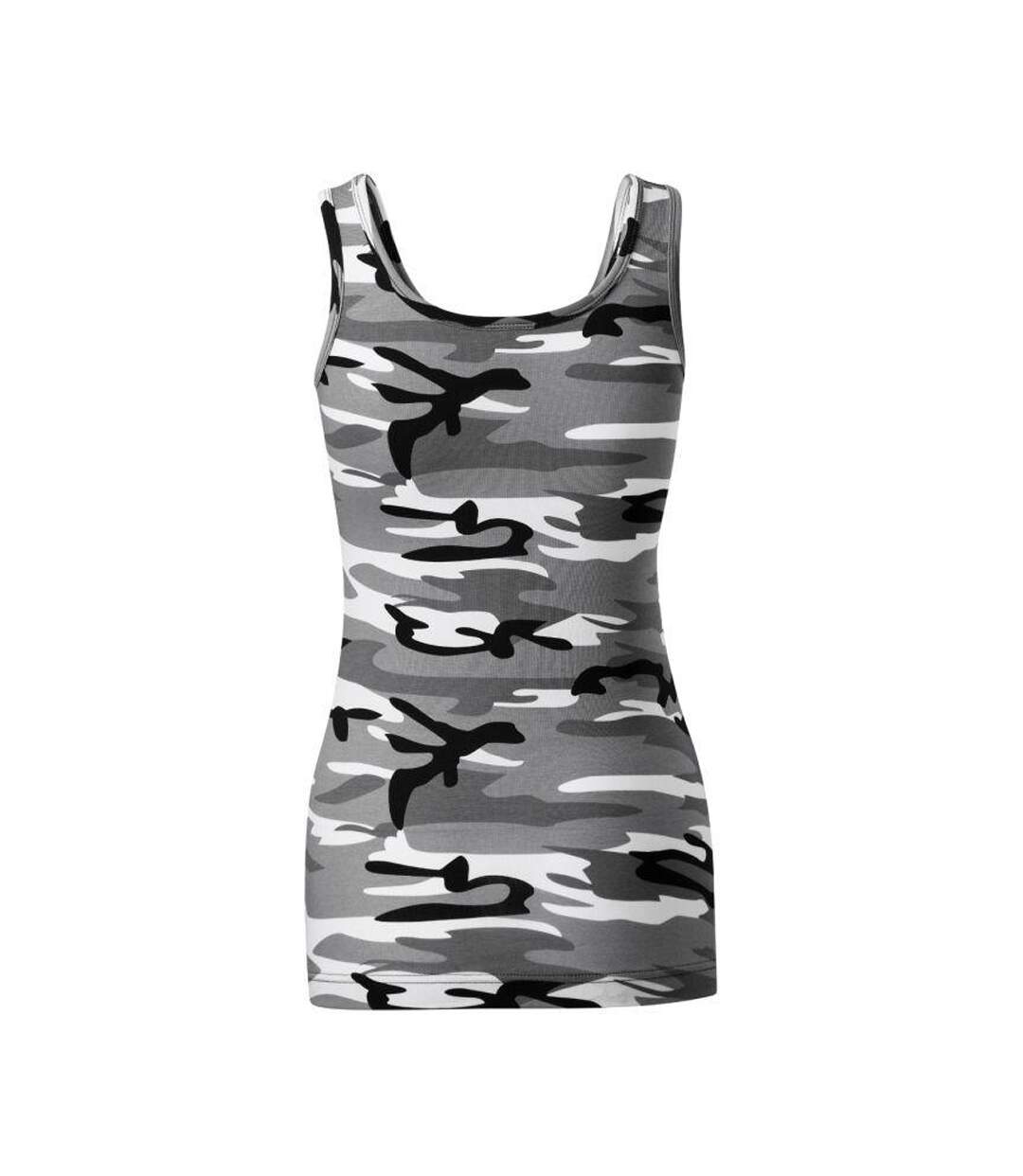 Débardeur Motif/style Camouflage Triumph Femme Blanc Noir Malfini-2