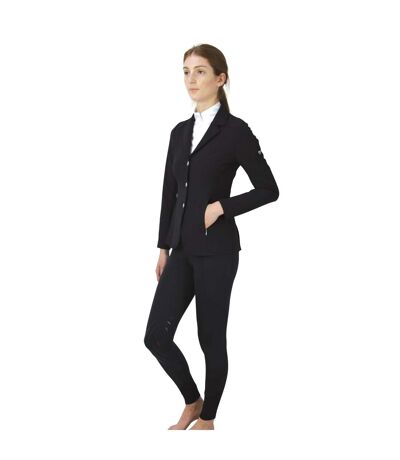 Womens/ladies Silvia Show Jumping Jacket Black Hy