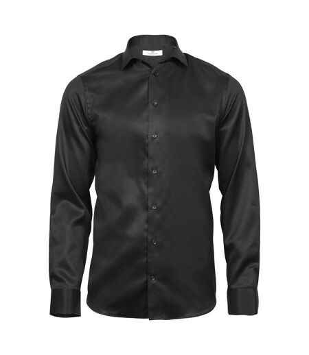Tee Jays Mens Luxury Slim Fit Shirt (Black) - UTBC4570