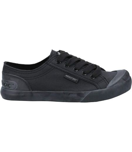 Womens/ladies Jazzin Canvas Fable Trainer Black Rocket Dog