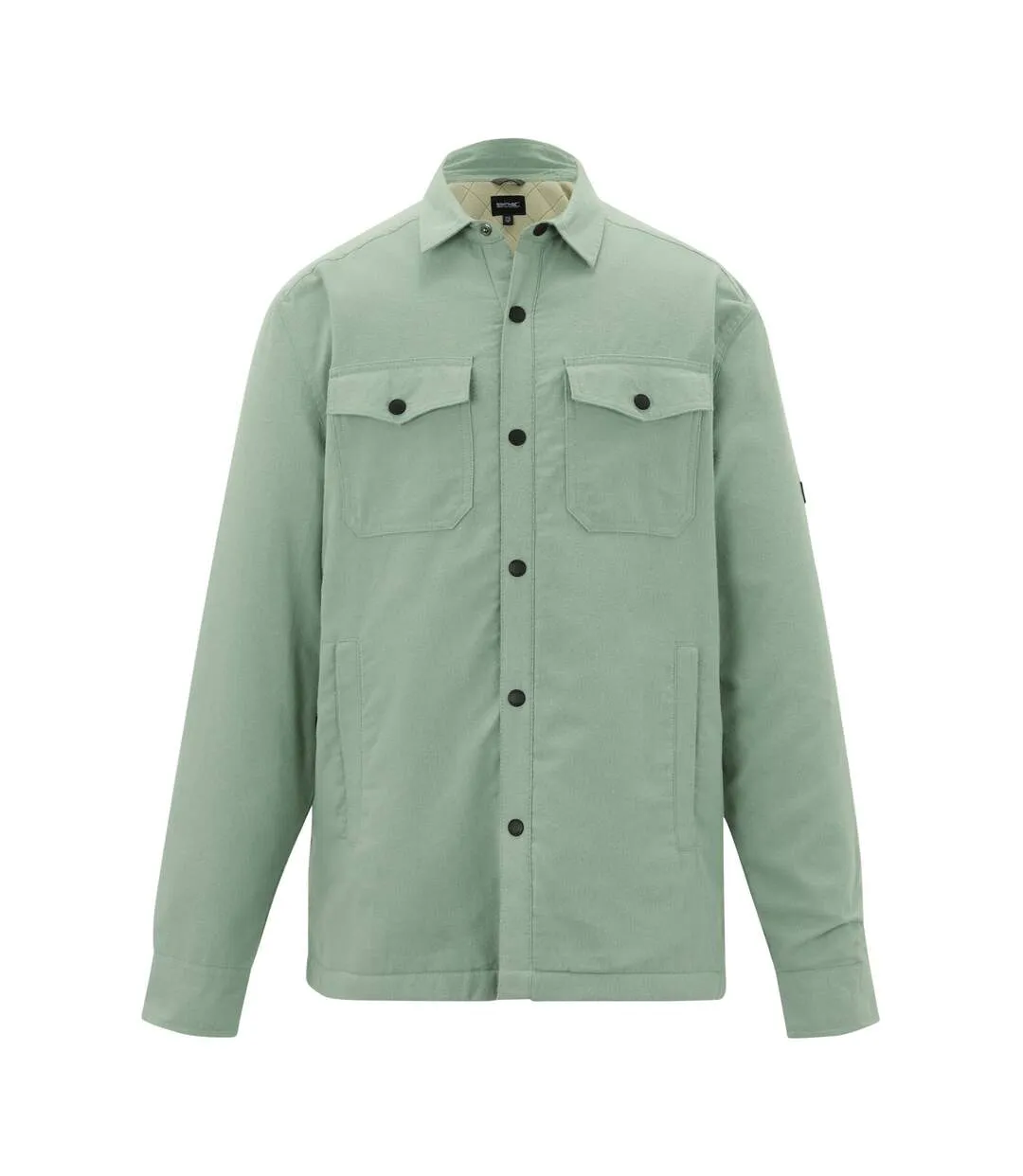 Surchemise Motif/style Uni Spennith Homme Vert Pâle Blanc Cassé Regatta-2