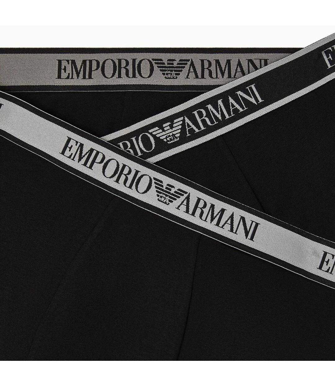 Lot De 3  Sous-vêtements Motif/style Logo Core Homme Noir Emporio Armani-4