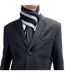 Mens Italian Inspired Warm Knitted Striped Winter Scarf-4