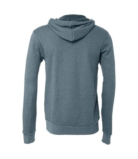 Adults unisex full zip hoodie slate heather Bella + Canvas