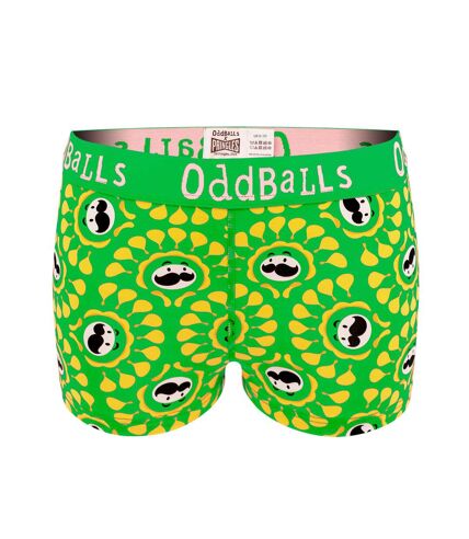 Womens/ladies sour cream pringles boxer shorts green/yellow OddBalls