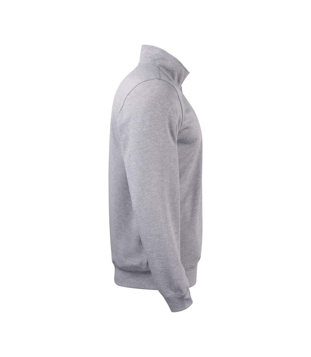 Unisex adult basic active quarter zip sweatshirt grey melange Clique