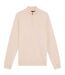 Sweat À Col Montant Zippé Motif/style Logo Brodé Adulte Rose Beige Lyle & Scott-1