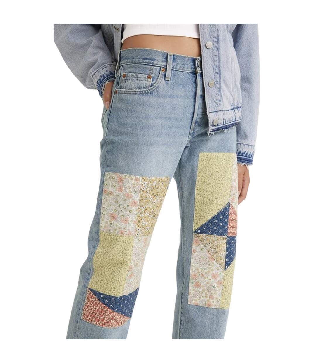 Jean Motif/style Patchwork 90s Femme Road Trippin Levis-4