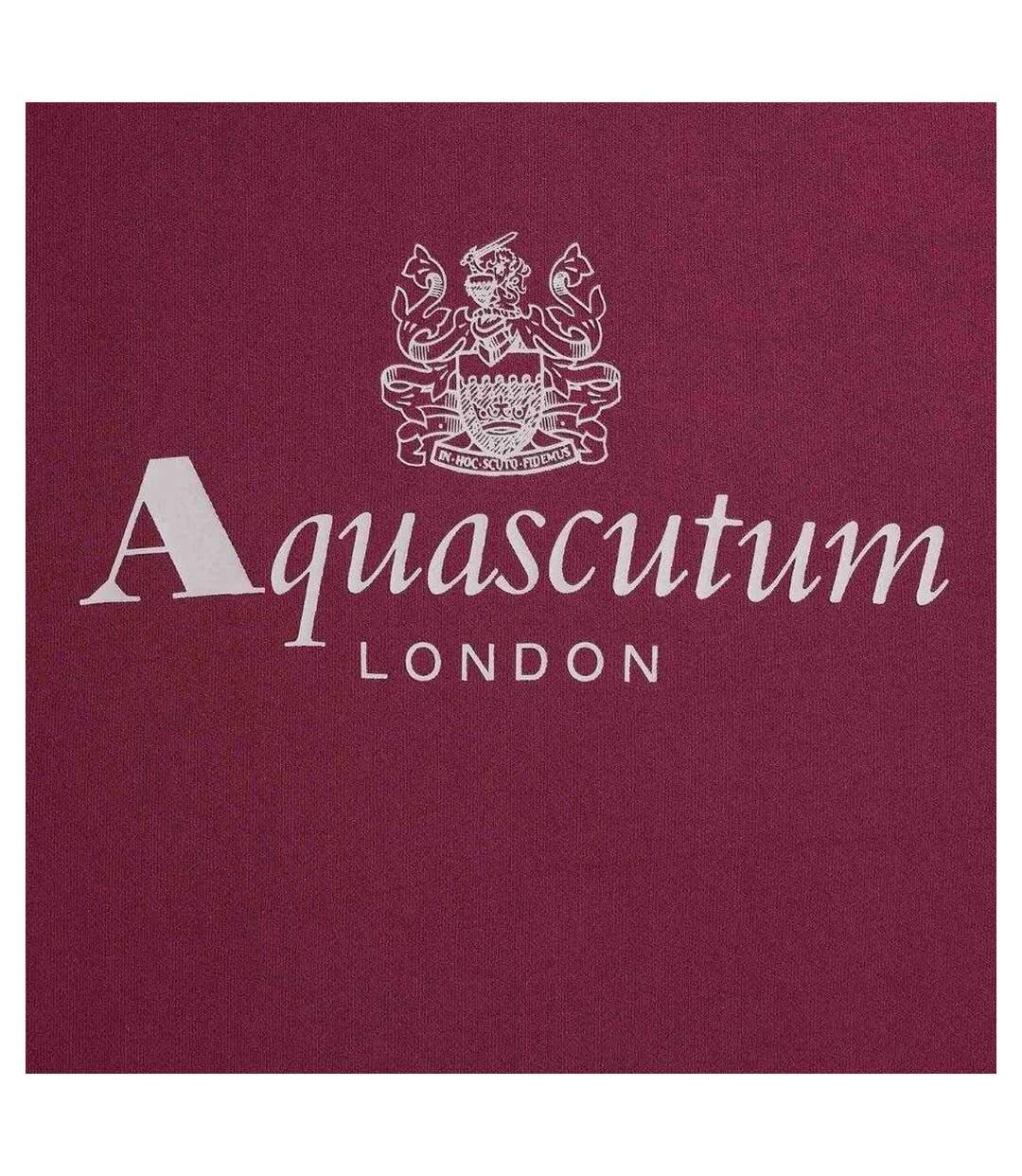 Sweat Motif/style Gros Logo Active Homme Bordeaux Aquascutum-3
