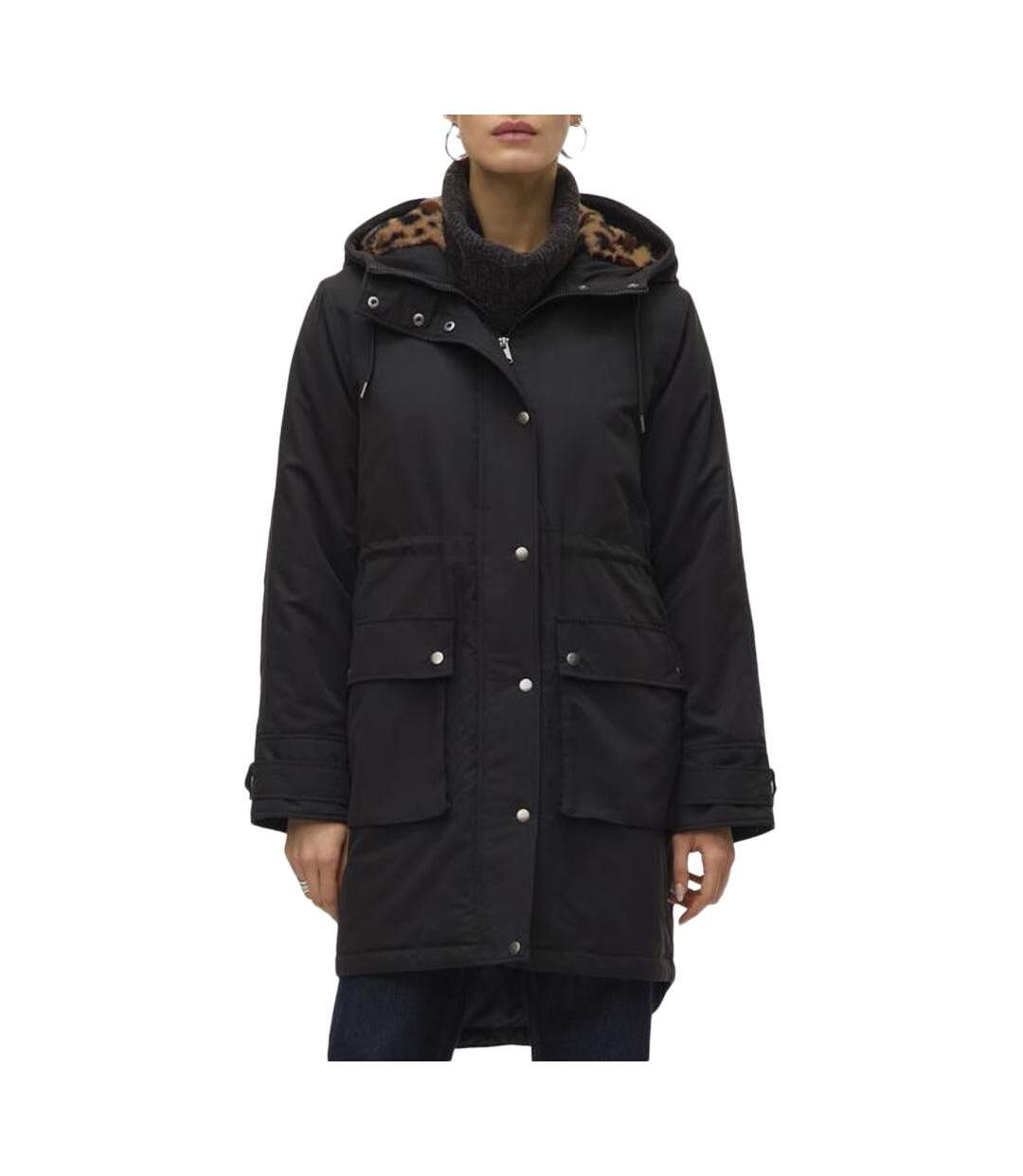 Manteau noir femme vero moda savanne-1