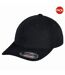 Lot de 2  casquettes flexfit homme noir Yupoong-1