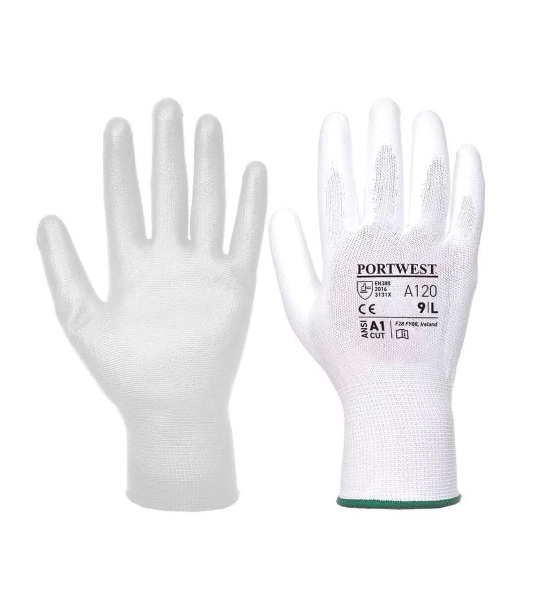 A120 Gants De Travail Adulte Unisexe M Blanc Portwest-2