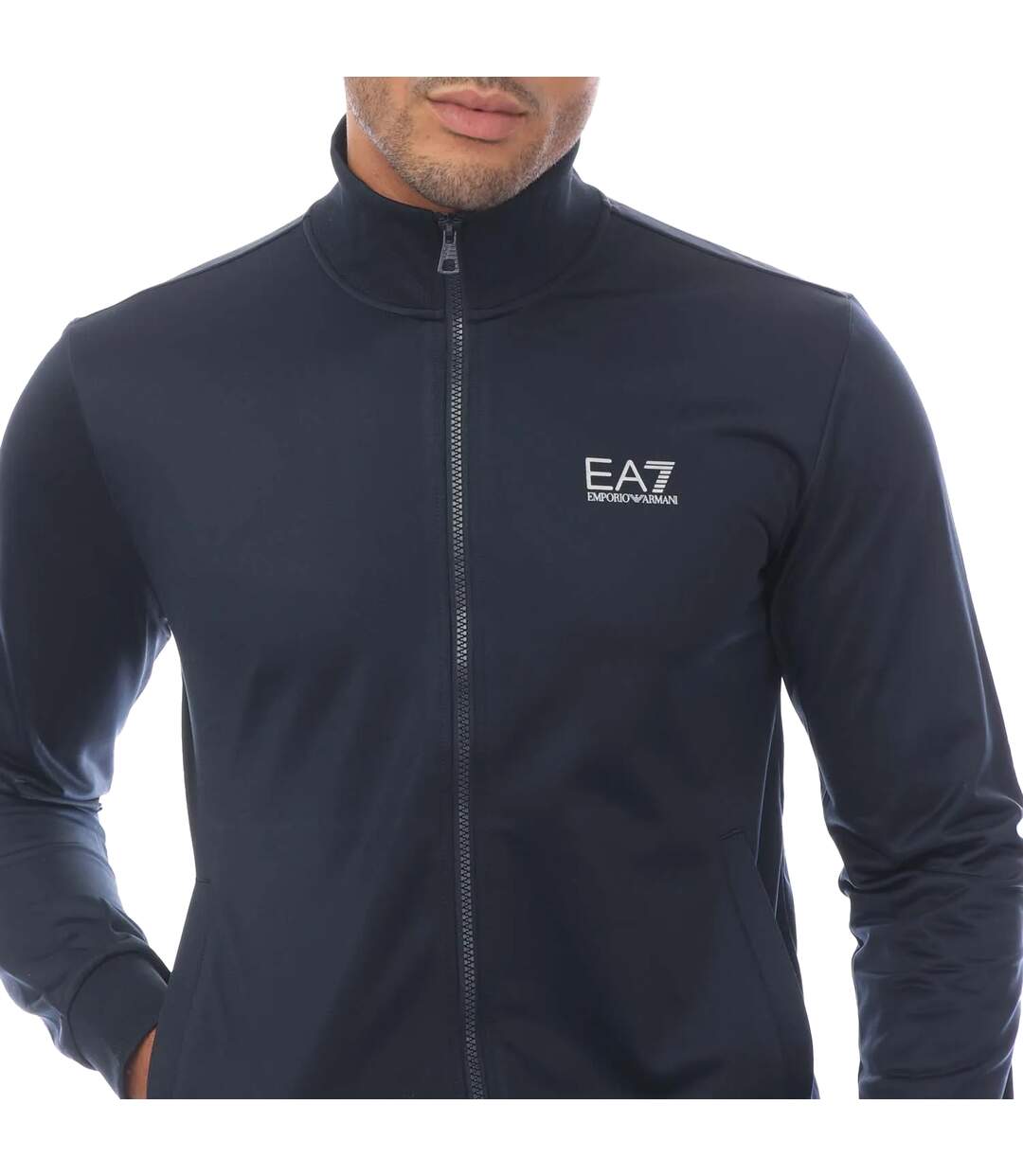 Mens Ea7 Full Zip Tracksuit Navy Emporio Armani-3