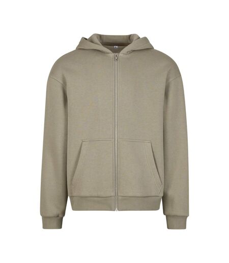Sweat À Capuche À Fermeture Éclair Pour Hommes Olive Pâle Build Your Brand