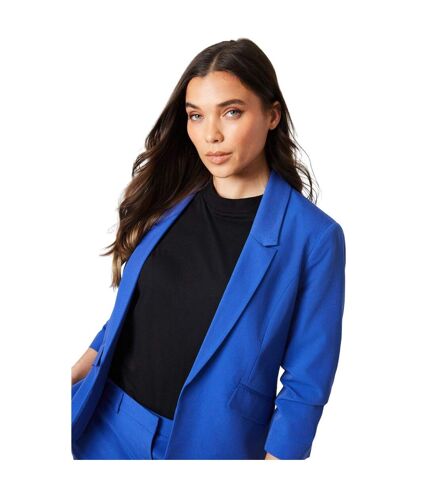 Womens/ladies petite ruched blazer cobalt Dorothy Perkins