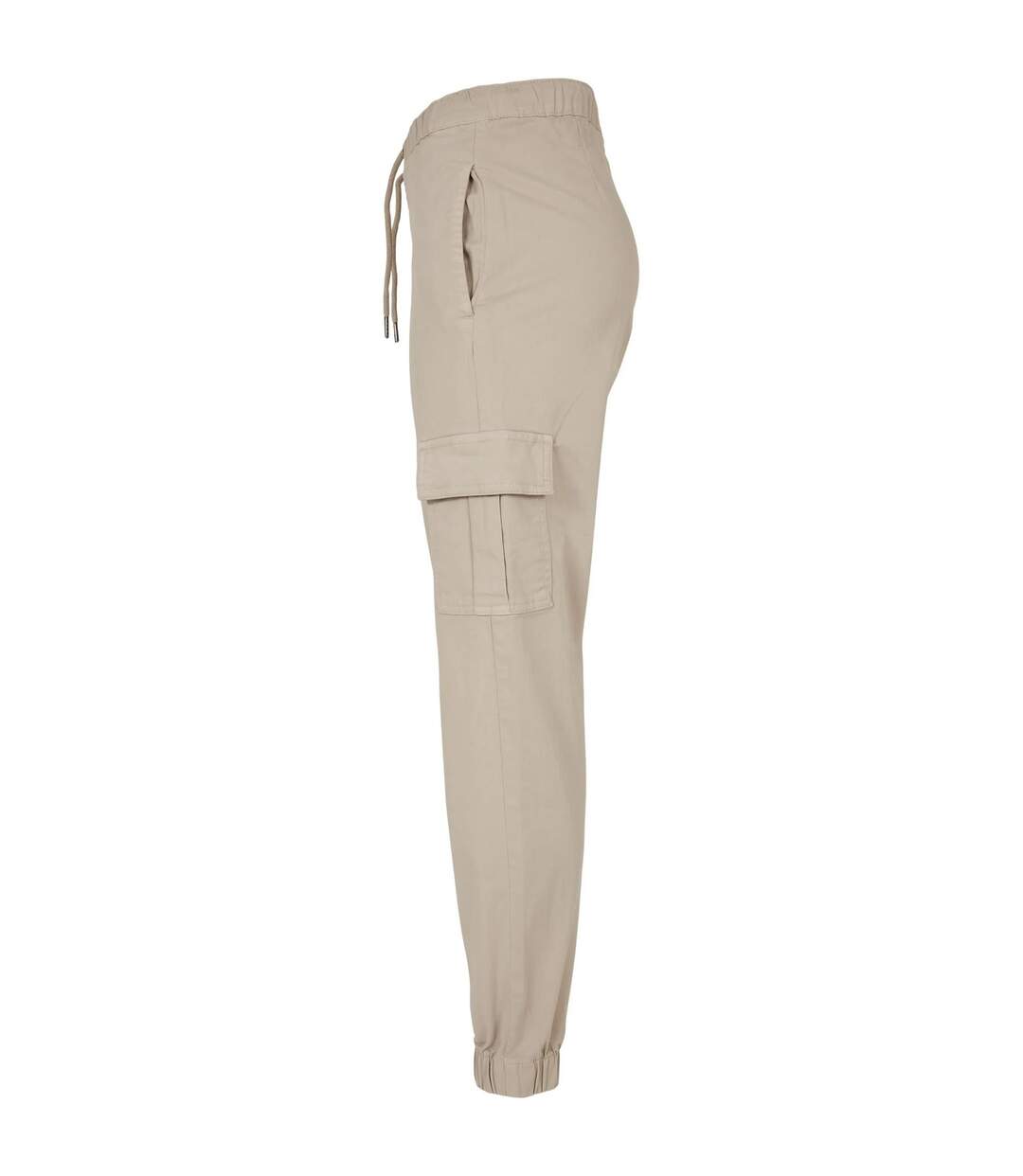 Womens/ladies Cargo Pocket High Waist Jogging Bottoms Soft Seagrass Urban Classics-3