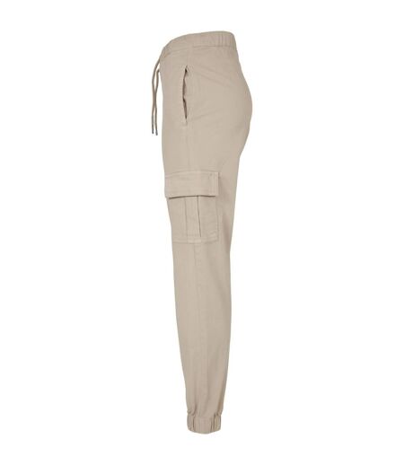 Womens/ladies Cargo Pocket High Waist Jogging Bottoms Soft Seagrass Urban Classics