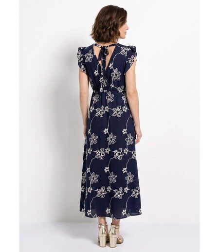 Robe longue cache c¿ur motif fleurs