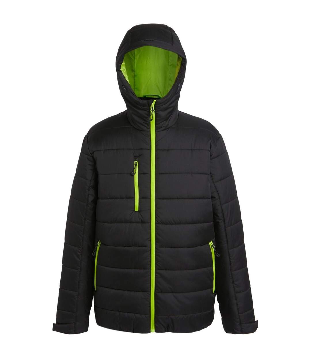 Mens Thermal Padded Jacket Black Lime Green Regatta Professional-2