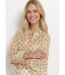 Blouse voile motifs métallisés encolure V-4