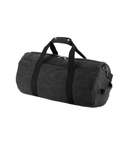 Bagbase Barrel Canvas Duffle Bag (Vintage Black) (One Size) - UTPC6169
