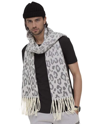 écharpe élégante en Polyester Doux grise pour Homme - Accessoire Tendance Automne Hiver