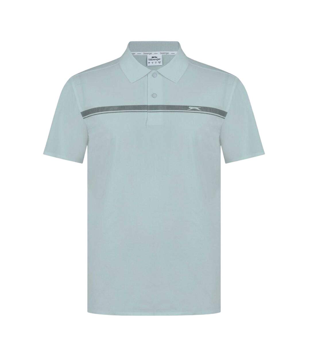 Polo Golf Motif/style Rayures Contrastées Homme Gris Slazenger-1