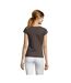 T-shirt Moon Femme Gris Foncé Uni SOLS-3