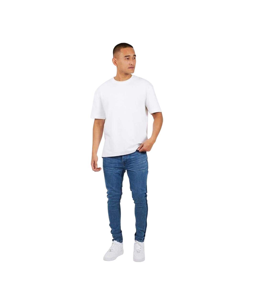 Jean Motif/style À Rayures Homme Bleu Brave Soul-4