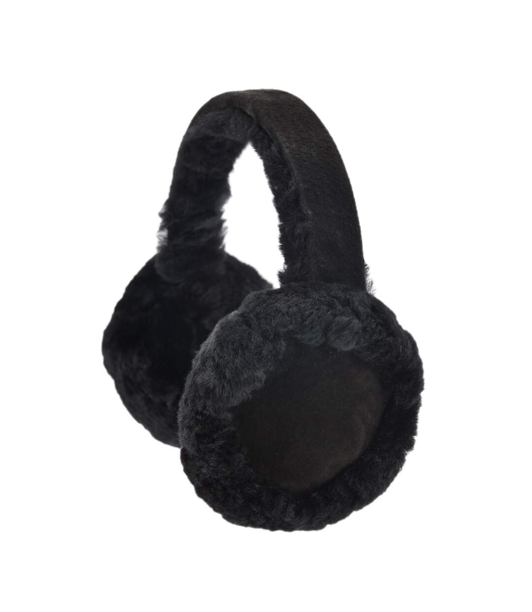 Womens/ladies luxury sheepskin earmuffs one size black Eastern Counties Leather-1