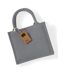 Westford Mill Jute Mini Gift Bag (6 Liters) (Graphite Gray/Graphite Gray) (One Size) - UTBC2791