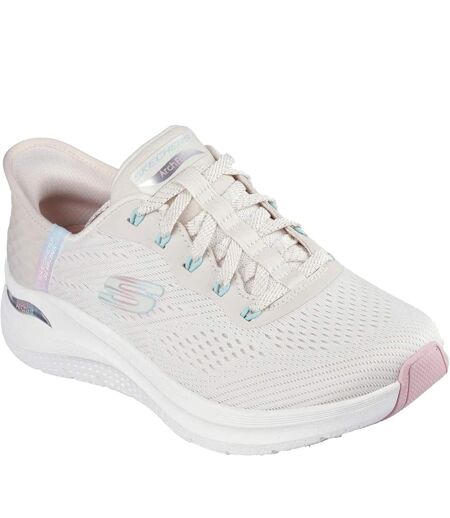 Womens/ladies Arch Fit 2.0 Easy Chic Trainers Natural Pink Skechers