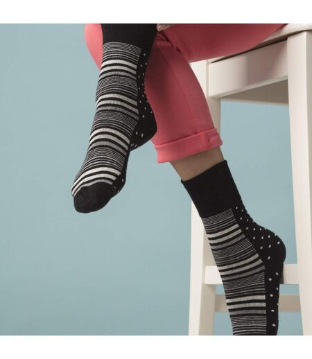 6 Pack Ladies Non Elastic Loose Top Bamboo Socks