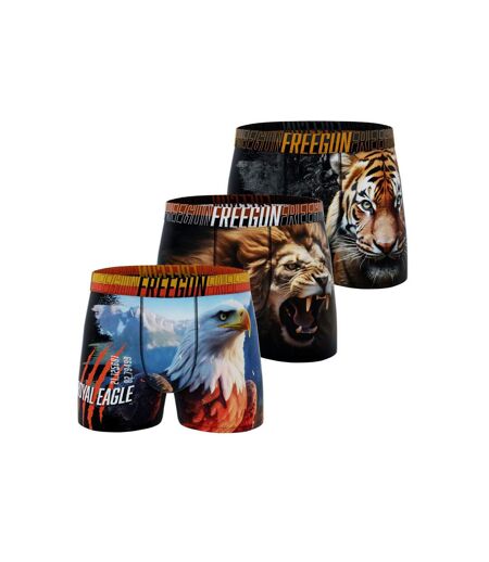 Lot de 3 boxers homme Garantie 2 ans Wild Animals Freegun