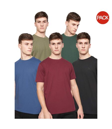 Pack Of 5  Mens Bonucci T-shirt  Green Black Maroon Blue Khaki Bewley & Ritch