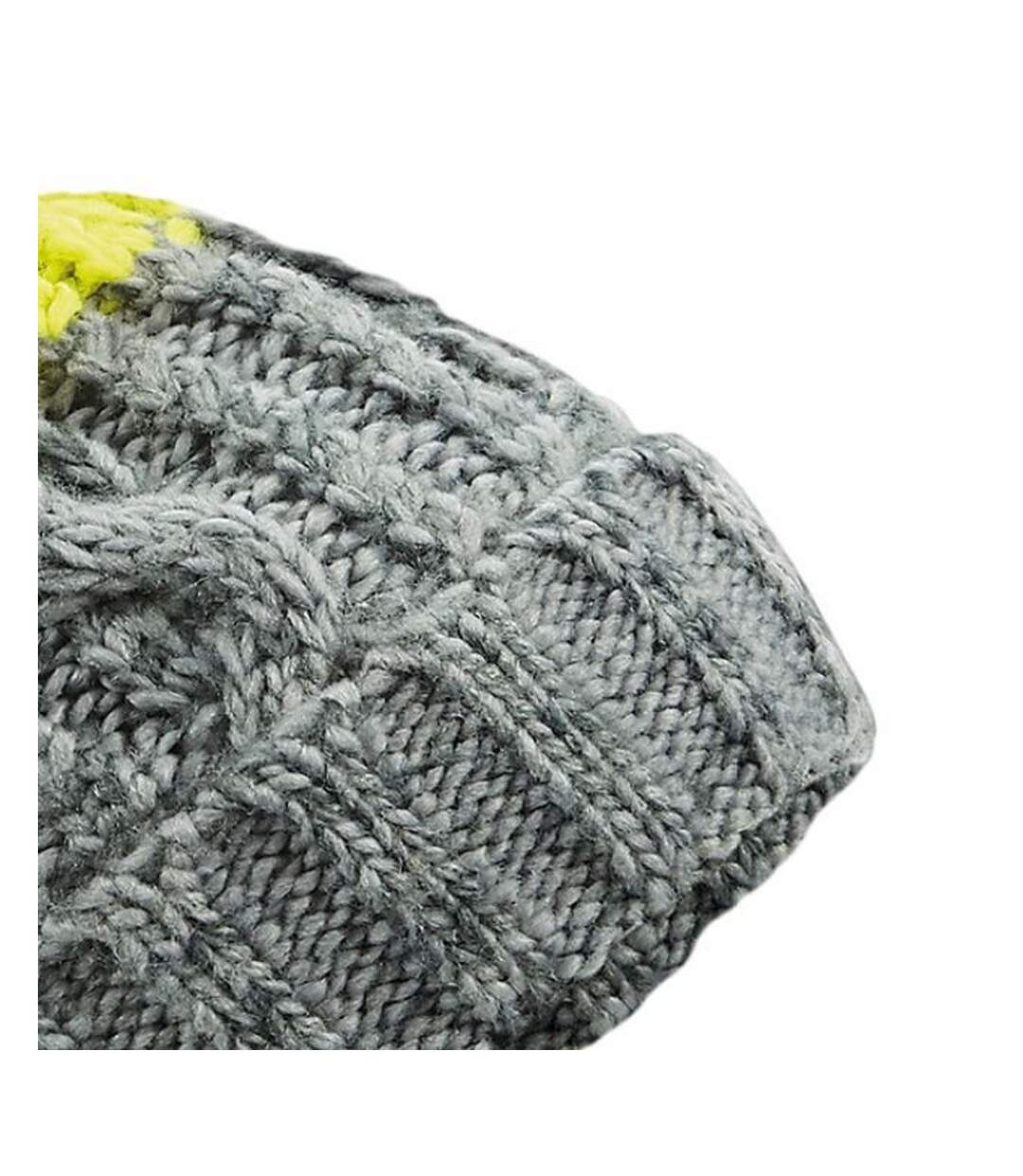 Beechfield Unisex Adults Apres Cuffed Beanie (Light Grey/Citron) - UTRW7276-2