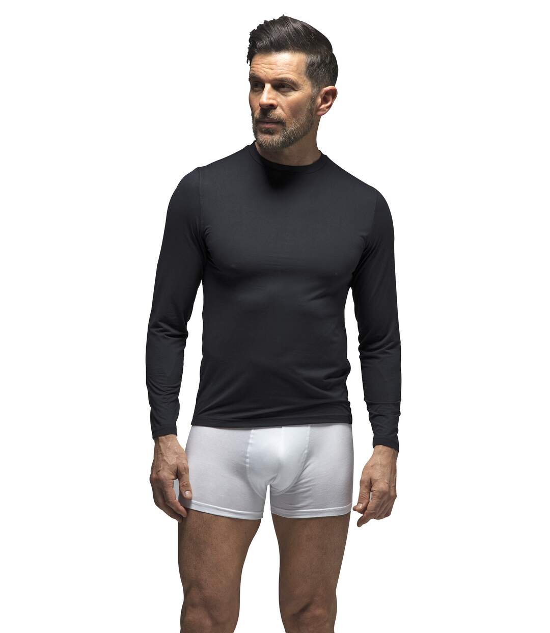 Mens Fleece Lined Base Layer Thermal Long Sleeve Top