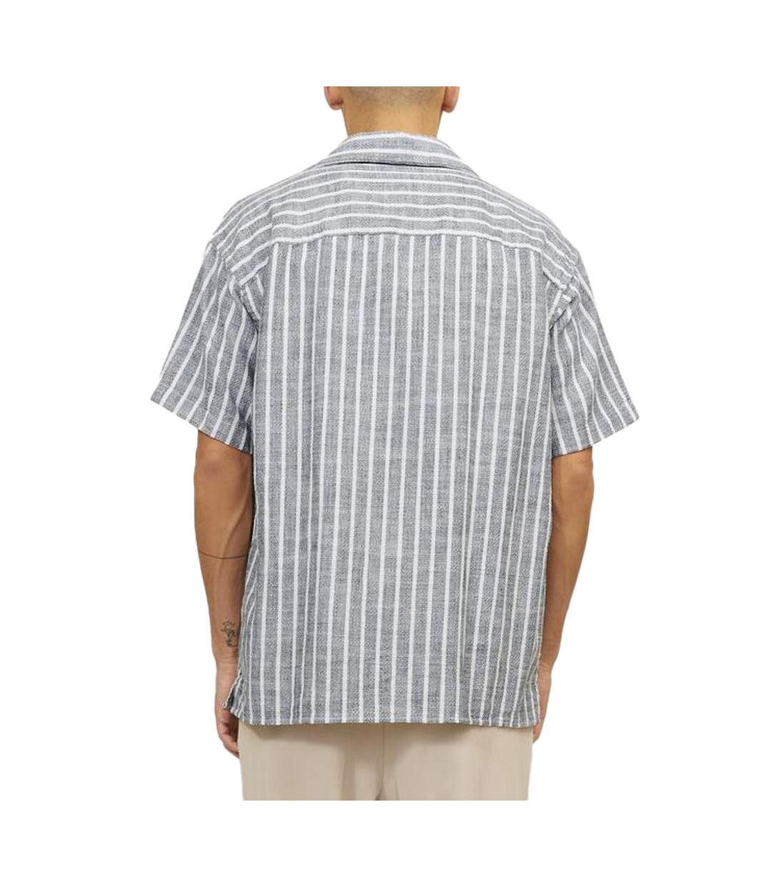 Chemisette rayures grises/blanches homme jack & jones cabana - l-2