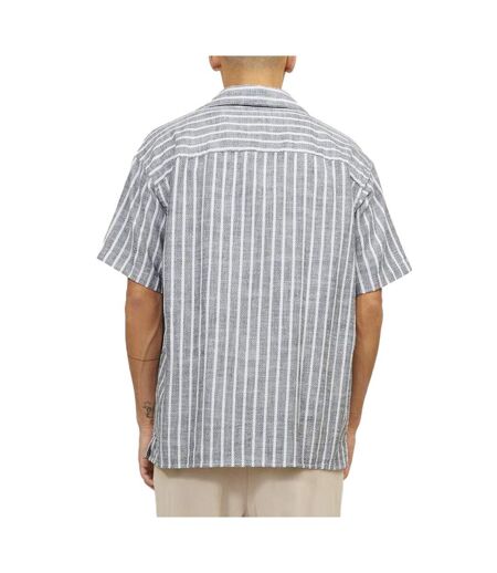 Chemisette rayures grises/blanches homme jack & jones cabana - l
