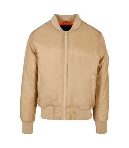 Blouson D'aviateur Homme Beige Build Your Brand